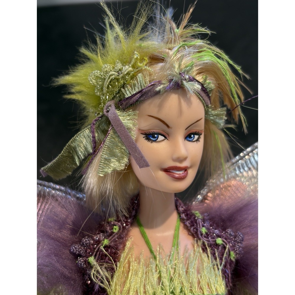 OOAK Green Fairy Doll 12" Barbie Doll Signed rjbour Certificate Of Authenticity